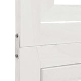 Room Divider 5 Panels White Solid Wood Paulownia 358694
