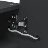 Bathroom Mirror Cabinet with LED Light Arched Black 42x13x70 cm 357975