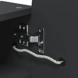 Bathroom Mirror Cabinet with LED Light Arched Black 42x13x70 cm 357975