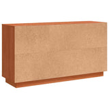 Sideboard Brown Oak 111 x 34 x 60 cm Solid Pine Wood 869880