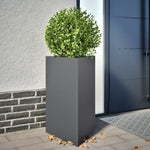 ZNTS Garden Planter Anthracite Triangular 50x43x75 cm Steel 851175