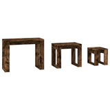 Nesting Tables 3 pcs Smoked Oak Engineered Wood 815222