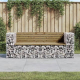 Garden Bench Natural Wood and Galvanised Steel 3196238