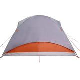 Family Tent Tunnel 6-Person Grey and Orange Waterproof 4009460