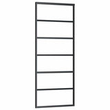 Sliding Door with Hardware Set Black 76x205 cm ESG Glass 3375903