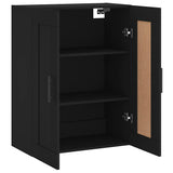 Wall Mounted Cabinet Black 69.5x34x90 cm Engineered Wood 830405