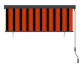Roller Blind Orange and Brown 180 x 250 cm Fabric and Aluminum 362086
