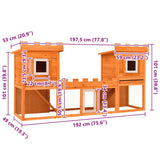Outdoor Large Rabbit Hutch House Pet Cage Double House 170174