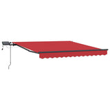 Retractable Awning Manual Red 350 x 250 cm Fabric 3330434