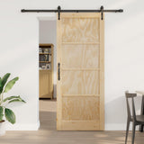 Sliding Door ORKDAL Natural and Black 86 x 211 cm 3445565
