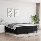 Box Spring Bed Frame Black Super King Fabric 3121204