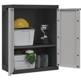 Outdoor Storage Cabinet Grey and Black 65x37x85 cm PP 364199