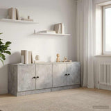 Bed Cabinet 2 pcs Concrete Grey 66 x 35 x 48 cm Engineered Wood 893718