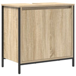 ZNTS 3 Piece Bathroom Furniture Set Sonoma Oak Engineered Wood 3328395