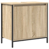 ZNTS 3 Piece Bathroom Furniture Set Sonoma Oak Engineered Wood 3328395