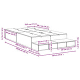 Storage Bed Frame with Drawer Sonoma Oak 236.5 x 120 x 31.5 cm 3335631