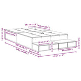 Storage Bed Frame with Drawer Old Wood 120 cm Engineered Wood 3335635