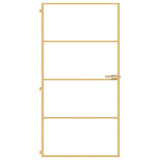Interior Door Slim Golden 102,5x201,5 cm Tempered Glass and Aluminium 155139