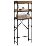 Washing Machine Shelf Old Wood 67 x 25 x 163 cm Engineered Wood 883550