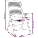 Reclining Garden Chair Set of 2 Teak Brown 362666