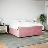 Box Spring Bed with Mattress Pink 180x200 cm Velvet 3285304