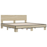 Bed Frame without Mattress Sonoma Oak 180x200 cm Super King 3280178