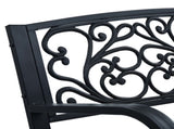 Garden Bench Black Wood 120 cm Durable Garden Bench 47940