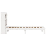 Bookcase Bed without Mattress White 75x190cm Solid Wood Pine 3322586