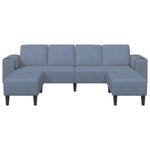 Fabric Sofa with Cushion Blue Corduroy fabric 3335134