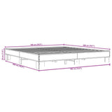 Bed Frame without Mattress Sonoma Oak 180x200 cm Super King 3280223