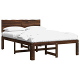 Double Bed Frame with Headboard ROSTOCK Dark Brown 150 x 200 cm 3405449