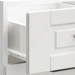 ZNTS Kitchen Base Cabinet Porto High Gloss White Engineered Wood 854222