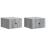 Wall-Mounted Bedside Cabinet 2 pcs Grey Sonoma Engineered Wood 898098