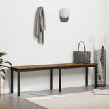 Bench Smoke Oak 160 x 35 x 45 cm Engineered Wood 892604