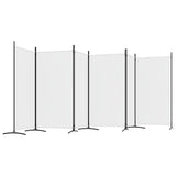 6-Panel Room Divider White 520x180 cm Fabric 350270