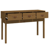 Console Table Honey Brown 114x40x75 cm Solid Wood Pine 821757