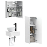 Bathroom Cabinet Set 4 pcs White 43 x 11.5 x 60.5 cm 3407375