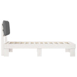 Bed Frame with Upholstered Headboard Light Grey 80 x 200 cm 877313