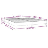 Box Spring Bed Frame Light Grey 180x200 cm Super King Fabric 3120532