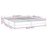 Bed Frame without Mattress Light Grey 180x200 cm Super King Fabric 3120532