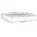 Bed Frame without Mattress Light Grey 180x200 cm Super King Fabric 3120532