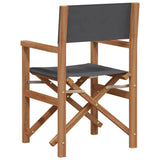 Director Chair Grey Solid Teak Wood 42008018