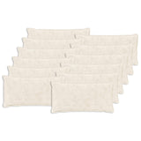 Cushion Cover 12 pcs HOUTEN White 40 x 80 cm Faux Rabbit Fur 918441