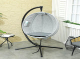 Hanging Egg Chair Outdoor Indoor Garden Swing Chair with Folding Basket, Garden Hanging Chair with T3398P328457