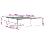 ZNTS Bed Frame without Mattress Black 120x190 cm Small Double Engineered Wood 3295696