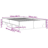 Bed Frame Concrete grey Engineered wood, plywood Small Double 3295698