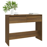 Console Table Brown Oak 100x35x76.5 cm Engineered Wood 813037