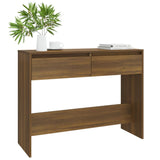 Console Table Brown Oak 100x35x76.5 cm Engineered Wood 813037