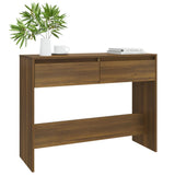 Console Table Brown Oak 100x35x76.5 cm Engineered Wood 813037