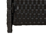 Cabinet Black 70 x 50 x 87 cm Polyester and Roly Ratten 42026912